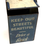 SOLD Keep Our Streets Beautiful, 1950s Buick Advertising Mini Tin Trash Can Give Away