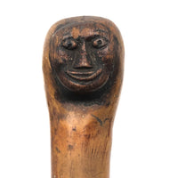 Wonderful Old Walking Stick With Carved Face and Great Patina, Presumed African American