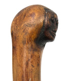 Wonderful Old Walking Stick With Carved Face and Great Patina, Presumed African American