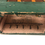 Sweet Old Scratch Made Folk Art Diner Car with Graphite Drawn Interior