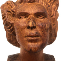 Figurehead-like Carved Bust, Woman with Wild Hair