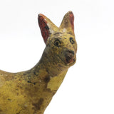 Wonderful Old Mexican Folk Art Painted Clay Coyote