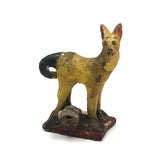 Wonderful Old Mexican Folk Art Painted Clay Coyote