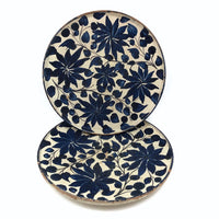 Gorgeous Pair of Handpainted Blue and White Oaxacan Plates