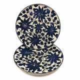 Gorgeous Pair of Handpainted Blue and White Oaxacan Plates