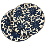 Gorgeous Pair of Handpainted Blue and White Oaxacan Plates