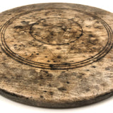 Gorgeous Mid 19th Century New England Lathe Turned Round Dough/Bread Board with Marble-like Surface