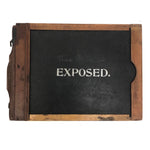 Perfect Found Object: Antique Glass Plate Negative Holder Stamped EXPOSED