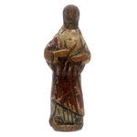 Virgin Mary with Immaculate Heart, c. 17th Century Spanish Folk Art Carving