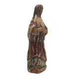 Virgin Mary with Immaculate Heart, c. 17th Century Spanish Folk Art Carving