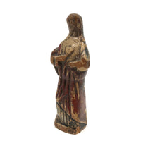 Virgin Mary with Immaculate Heart, c. 17th Century Spanish Folk Art Carving