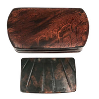 Painterly Pair of c. Early 19th Century Hinged, Lacquered Snuff Boxes