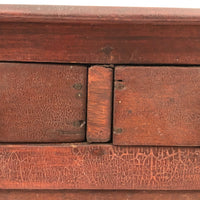 Very Handsome Antique Cigar Box Wood Chest with Alligatoring