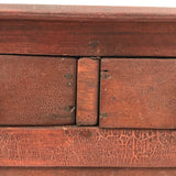 Very Handsome Antique Cigar Box Wood Chest with Alligatoring