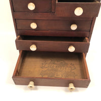 Very Handsome Antique Cigar Box Wood Chest with Alligatoring