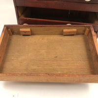 Very Handsome Antique Cigar Box Wood Chest with Alligatoring