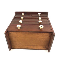 Very Handsome Antique Cigar Box Wood Chest with Alligatoring