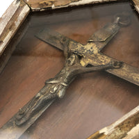 SOLD Very Holy! 19th C.Crucifix in Marvelous Gilded Shadow Box