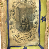 Saint Anne and Virgin Mary with Stars, Mid 19th Century Folk Art Votive Shadow Box