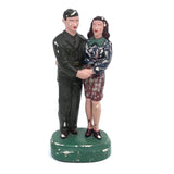 Vintage Folk Art Painted Chalkware Couple