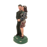 Vintage Folk Art Painted Chalkware Couple