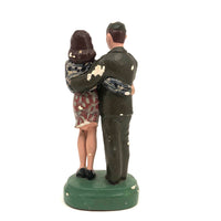 Vintage Folk Art Painted Chalkware Couple