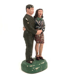 Vintage Folk Art Painted Chalkware Couple