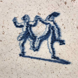 Forever Shaking, c. 18th Century Delftware Tile with Perfectly Smeared Hand-painted Dancing Couple