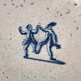 Forever Shaking, c. 18th Century Delftware Tile with Perfectly Smeared Hand-painted Dancing Couple