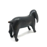 SOLD Wonderful Old Carved Black Dog with Great Face