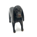 SOLD Wonderful Old Carved Black Dog with Great Face