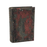 19th C. Tin Book Shaped Box in Original Paint