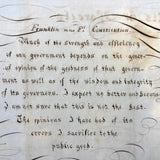 Excerpt of Franklin's Remarks at 1787 Constitutional Convention, Poignant 19th C. Penmanship Exercise