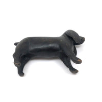 SOLD Wonderful Old Carved Black Dog with Great Face