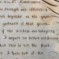 Excerpt of Franklin's Remarks at 1787 Constitutional Convention, Poignant 19th C. Penmanship Exercise