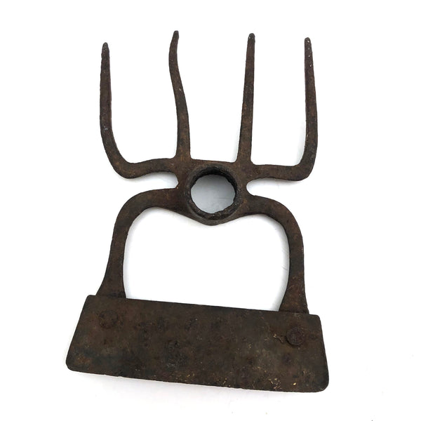 Beautiful Antique Iron Rake-Hoe Head