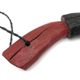 Wooden Toy Gun in Red and Black Paint