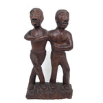 Expressive c. 1970s Presumed Haitian Carving  of Two Men