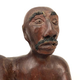 Expressive c. 1970s Presumed Haitian Carving  of Two Men