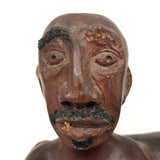 Expressive c. 1970s Presumed Haitian Carving  of Two Men