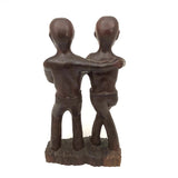 Expressive c. 1970s Presumed Haitian Carving  of Two Men