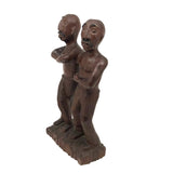 Expressive c. 1970s Presumed Haitian Carving  of Two Men