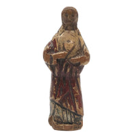 Virgin Mary with Immaculate Heart, c. 17th Century Spanish Folk Art Carving