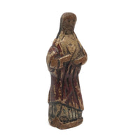 Virgin Mary with Immaculate Heart, c. 17th Century Spanish Folk Art Carving