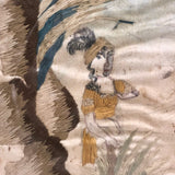 Unfinished But Marvelous, Ultra Naive Early 19th C. Embroidery on Silk (with Water Damage Long Ago)