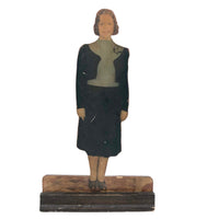 Young Woman in Green and Black, c. 1950s Photo Statuette