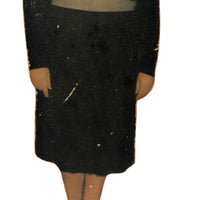 Young Woman in Green and Black, c. 1950s Photo Statuette