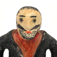 Man with Beard and Man in Beige, Pair of Mexican Folk Art Pottery Figures