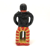 Man with Beard and Man in Beige, Pair of Mexican Folk Art Pottery Figures