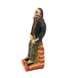 Man with Beard and Man in Beige, Pair of Mexican Folk Art Pottery Figures